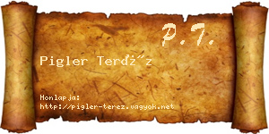 Pigler Teréz névjegykártya